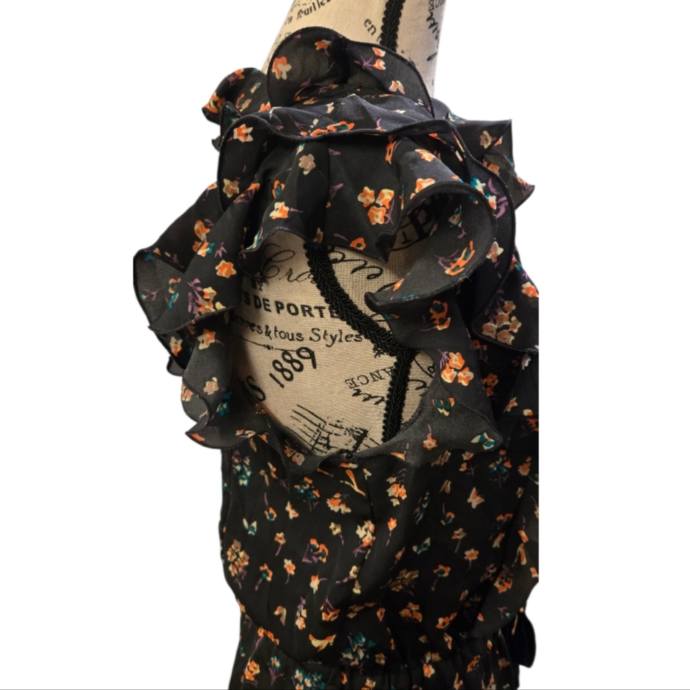 I ❤️ Ronson Floral Ruffle Mini Dress Sz S - Picture 4 of 7